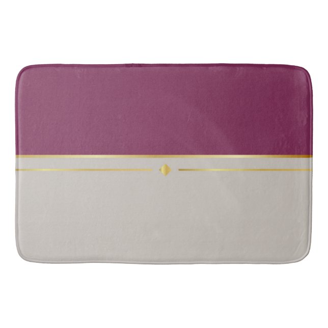 Fuchsia & Taupe Haven Badematte (Vorderseite)