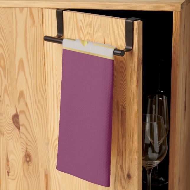 Fuchsia & Taupe Haven Geschirrtuch (Drittel gefaltet)