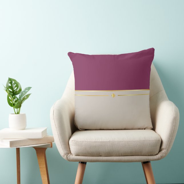 Fuchsia & Taupe Haven Kissen (Stuhl )