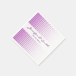 Fuchsia Tupfen Modern Weiß Serviette