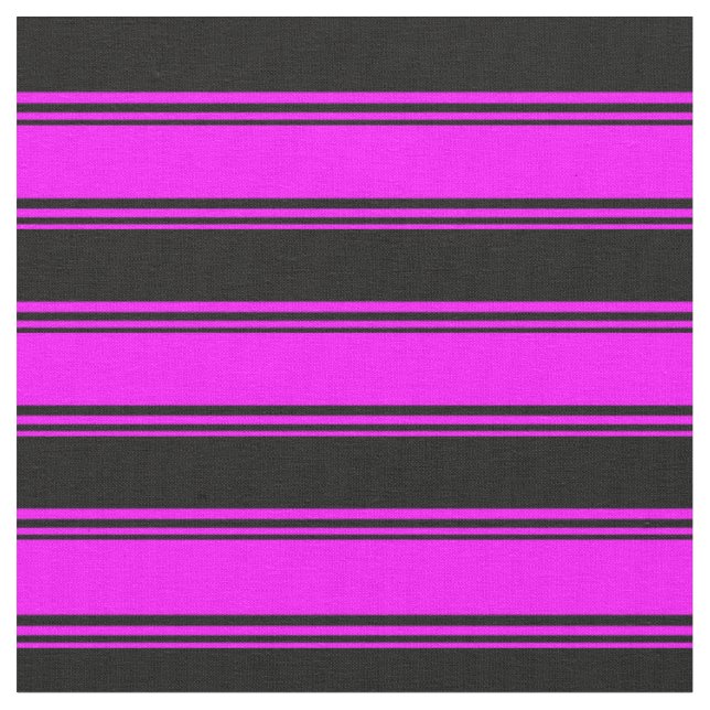 Fuchsia und Black Lines Stoff (Nahaufnahme)