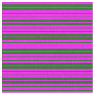 Fuchsia und dunkelgrünes Muster der Streifen Stoff