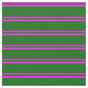 Fuchsia und dunkle grüne Linien Stoff