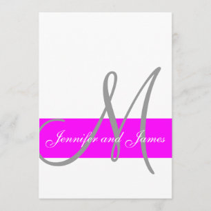 Fuchsia und Gray Modern Weditation Einladung
