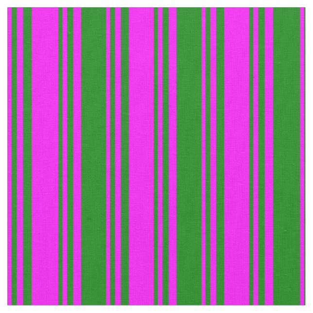 Fuchsia und grünes/gestreiftes Muster Stoff (Nahaufnahme)