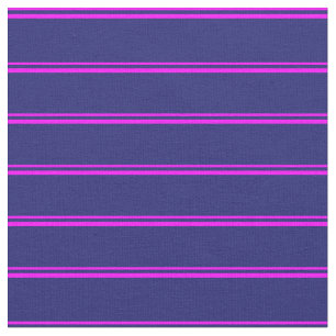 Fuchsia und Midnight Blue farbene Streifen Stoff