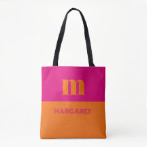 Fuchsia und orange individuelle Anfangsbuchstaben 