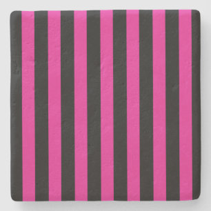 Fuchsia und schwarze Süßigkeiten Steinuntersetzer
