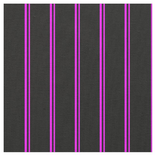 Fuchsia- und Schwarzweißmuster/Streifen Stoff (Nahaufnahme)