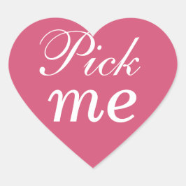 Fuchsia und White Pick Me Aufkleber
