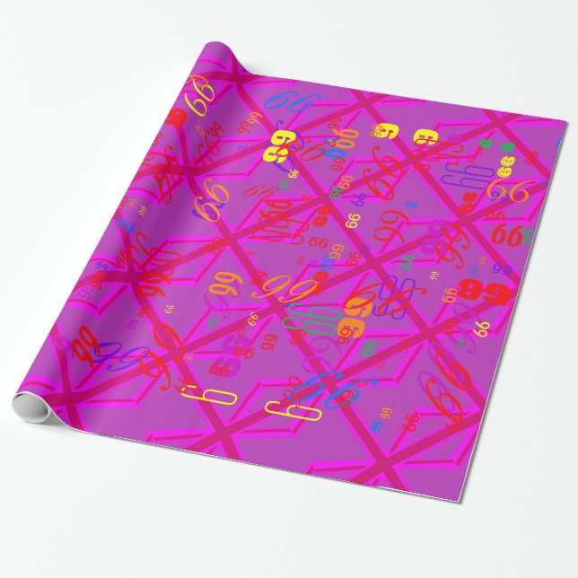 Fuchsia Union Jack Geschenkpapier (Ungerollt)
