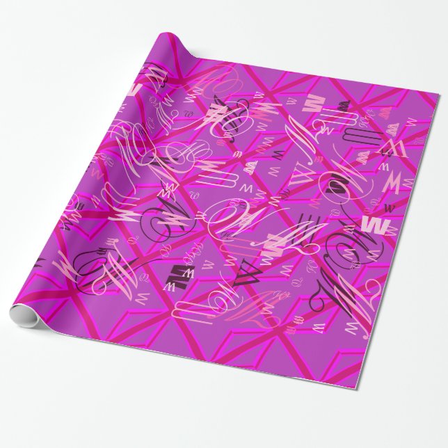 Fuchsia Union Jack Geschenkpapier (Ungerollt)