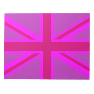 Fuchsia Union Jack Notizblock
