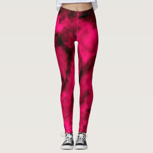 Fuchsia Wolken Abstrakt Leggings