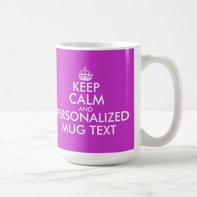 Fuchsie behalten ruhigen Text der Tasse | (Rechts)