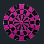 Fuchsie und Schwarzes Dartscheibe<br><div class="desc">Pinkfarbene und schwarze Dartscheibe</div>