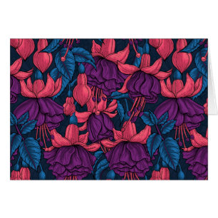 Fuchsien in blau und lila