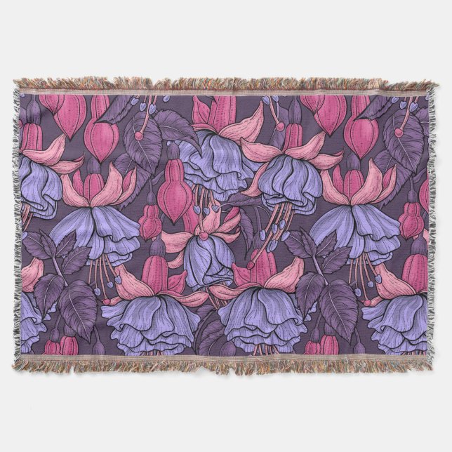 Fuchsien in Rosa und Violett Decke (Vorderseite)