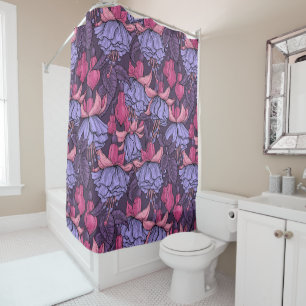 Fuchsien in Rosa und Violett Duschvorhang