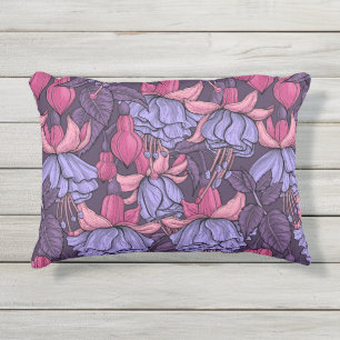 Fuchsien in Rosa und Violett Kissen Für Draußen