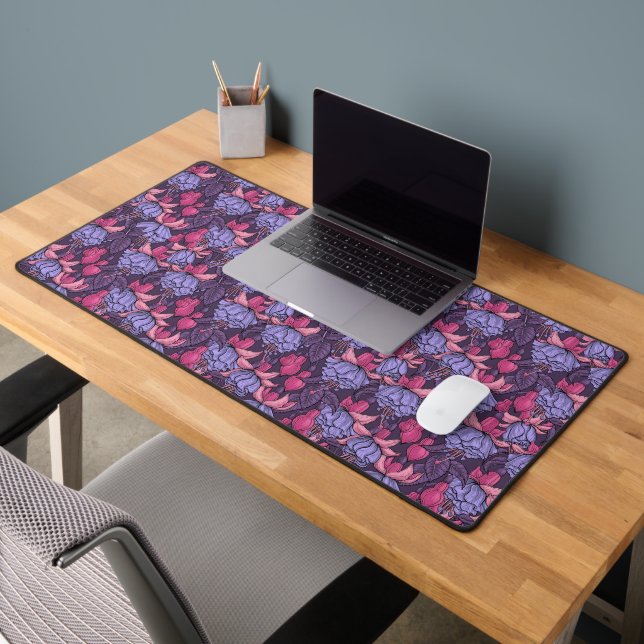 Fuchsien in Rosa und Violett Schreibtischunterlage (Büro 2)