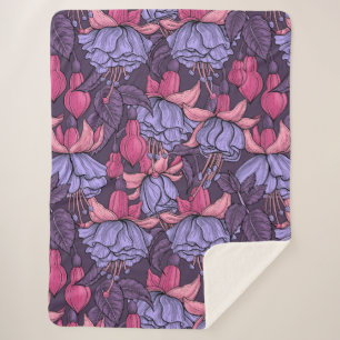 Fuchsien in Rosa und Violett Sherpadecke