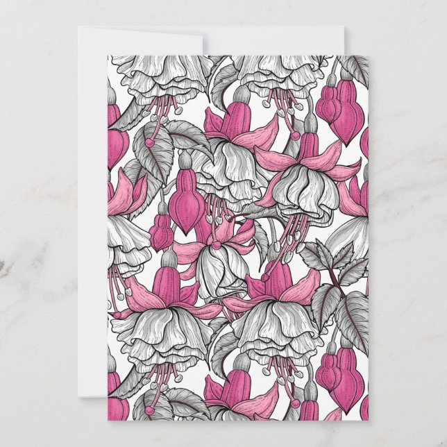 Fuchsien in weiß und rosa (Vorderseite)