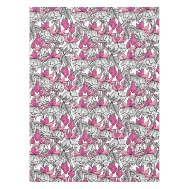 Fuchsien in weiß und rosa tischdecke (Vorderseite)