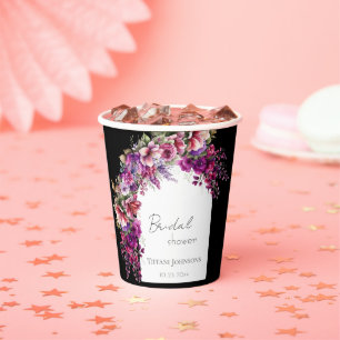 Fuchsien-Lavendel-Blumenbogen-Brautabschiedsparty Pappbecher