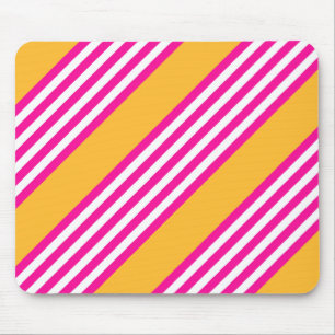 Fuchsien und gelbe fünf Streifen Muster Mousepad