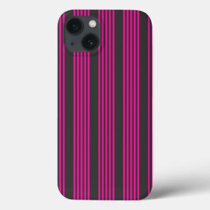 Fuchsien und Holzkohle, fünf Streifen Muster Case-Mate iPhone Hülle