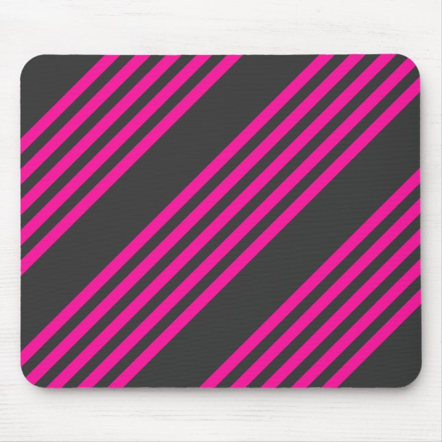Fuchsien und Holzkohle, fünf Streifen Muster Mousepad (Vorne)
