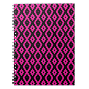 Fuchsien und schwarzer Diamant Notizblock