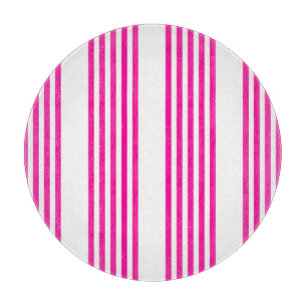 Fuchsien und weiße fünf Streifen Muster Schneidebrett