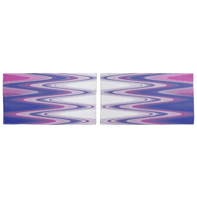Fuchsienblau grau kissenbezug (Vorderseite-Set)