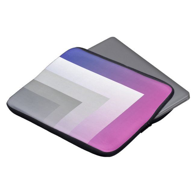 Fuchsienblau grau laptopschutzhülle (Vorne Oben)