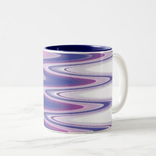 Fuchsienblau grau zweifarbige tasse