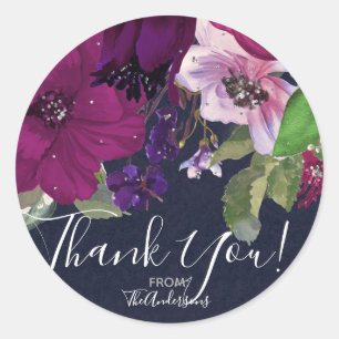Fuchsienblumenstrauß Chic Hochzeit in kühnen Farbe Runder Aufkleber