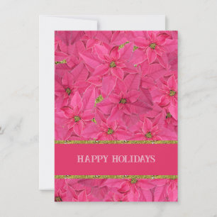 Fuchsienfarbene Poinsettien, Gewohnheitsmuster Feiertagskarte