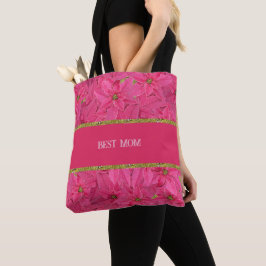 Fuchsienfarbene Poinsettien, Gewohnheitsmuster Tasche