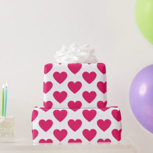 Fuchsienherzen, weißlich geschenkpapier