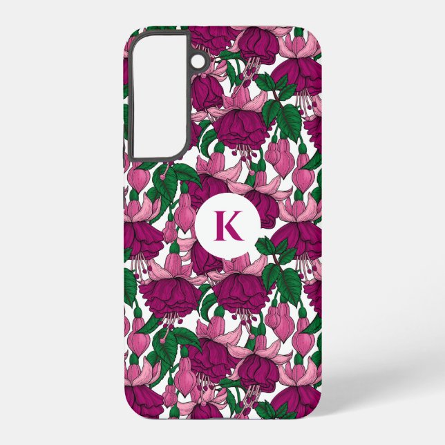 Fuchsienmonogramm Samsung Galaxy Hülle (Rückseite)