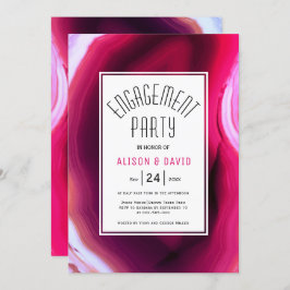 Fuchsienrosa-Agostrium-Scheibe-Hochzeitsfeier Einladung