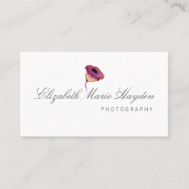 Fuchsienrosa Aquarellenkarte Visitenkarte