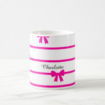 Fuchsienrosa Streifen Schleifen Coquette