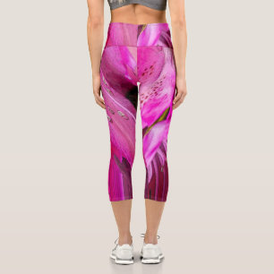 Fuchsischer Fantasie, lila Capri Leggings