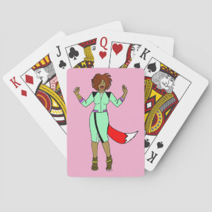 Füchsisches Mädchen Spielkarten