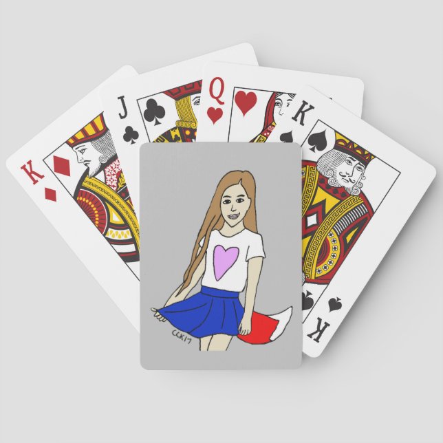 füchsisches Mädchen  Spielkarten (Rückseite)