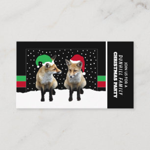 Fuchsjunge, Weihnachtsfeier-Ticket-Einladung Begleitkarte
