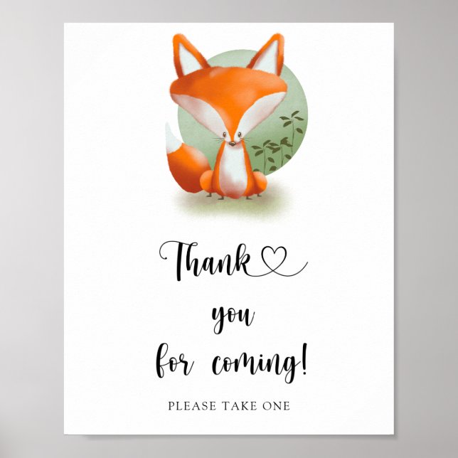 Fuchsjunges \ Vielen Dank fürs Kommen Poster (Vorne)